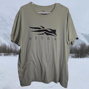 Sitka Gear Pima Cotton Beige Tee Men's XL gorpcore hunting outdoor performance